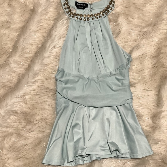 ❌BLUE BEBE HALTER TOP - Picture 2 of 6